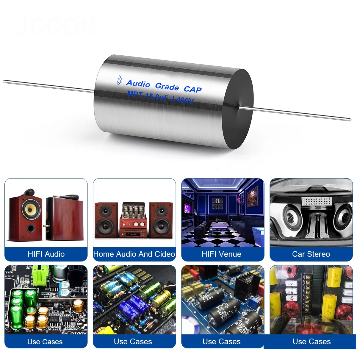 Audio philer Axial MPT MKP 400V HIFI DIY Treble Mediant Capacitor for Speaker Frequency divider Non-polar Capacitor