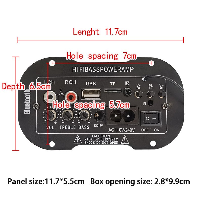Wholesale 12V 220V Power Amplifiers Car Amp USB TF FM Decoding Built-in Bluetooth Subwoofer Amplifier Audio Board