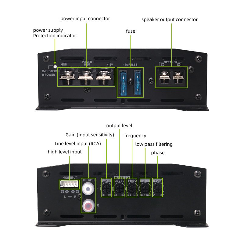 Sennuopu Class D Car Audio Amplifier Dsp Audio Processor Monoblock Amp Car Amplifier 600W Universal Usilitel Sound Car Mono