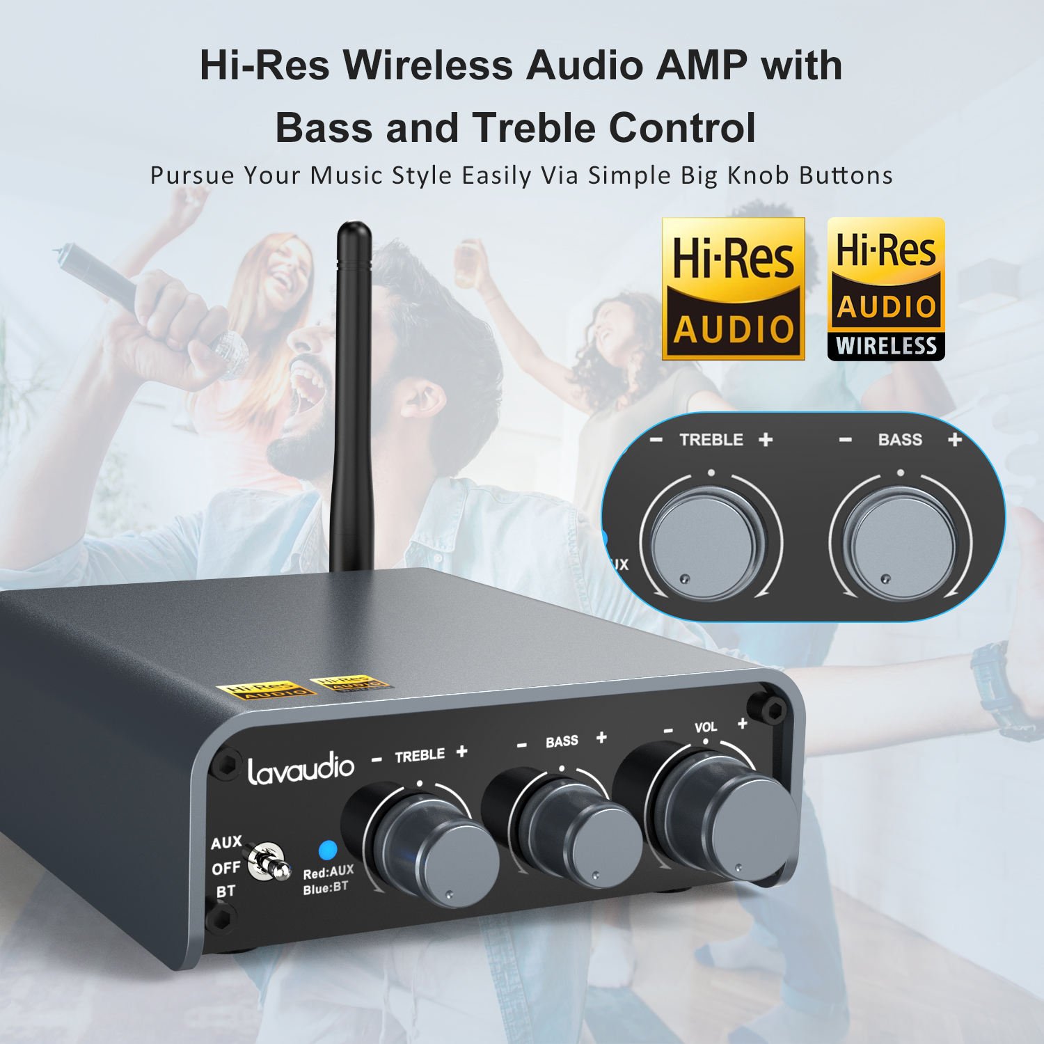 Wholesale Hot Sell Audio Amplifier Receiver Bluetooth 5.1 and Line in Dual Model 1Mii DS300 Support Aptx Aptx HD for TV Speaker