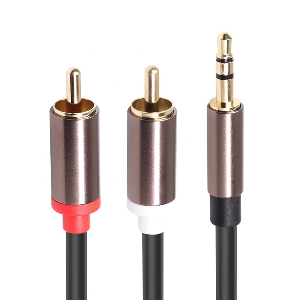 RCA Audio Cable Jack 3.5 to 2 RCA Cable 3.5mm Jack to 2RCA Male Splitter Aux Cable for TV PC Amplifiers DVD Speaker Wire