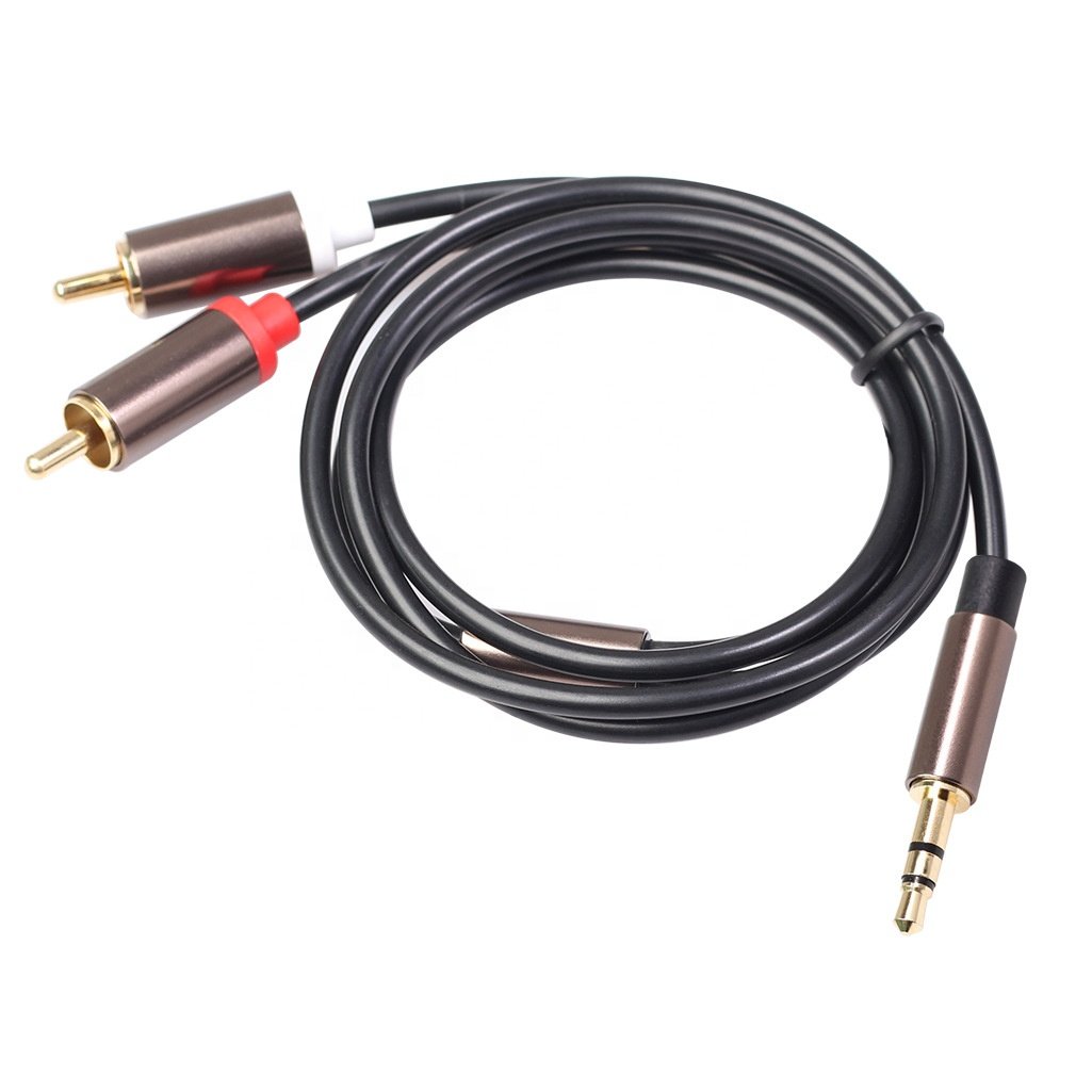 RCA Audio Cable Jack 3.5 to 2 RCA Cable 3.5mm Jack to 2RCA Male Splitter Aux Cable for TV PC Amplifiers DVD Speaker Wire