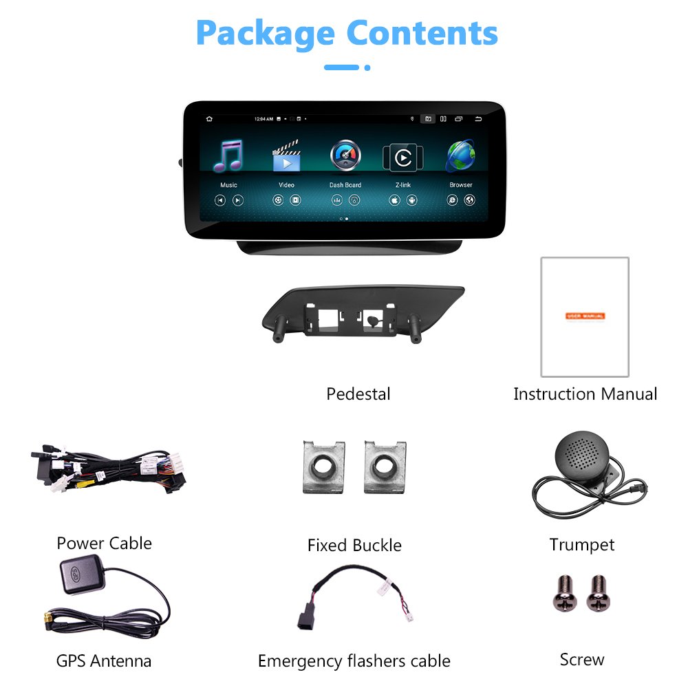 Android12 System Car Radio Player for Mercedes E-Class W207 C207 2015-2016 NTG5.0 WIFI 4G BT GPS NAVI Multimedia Stereo Carplay
