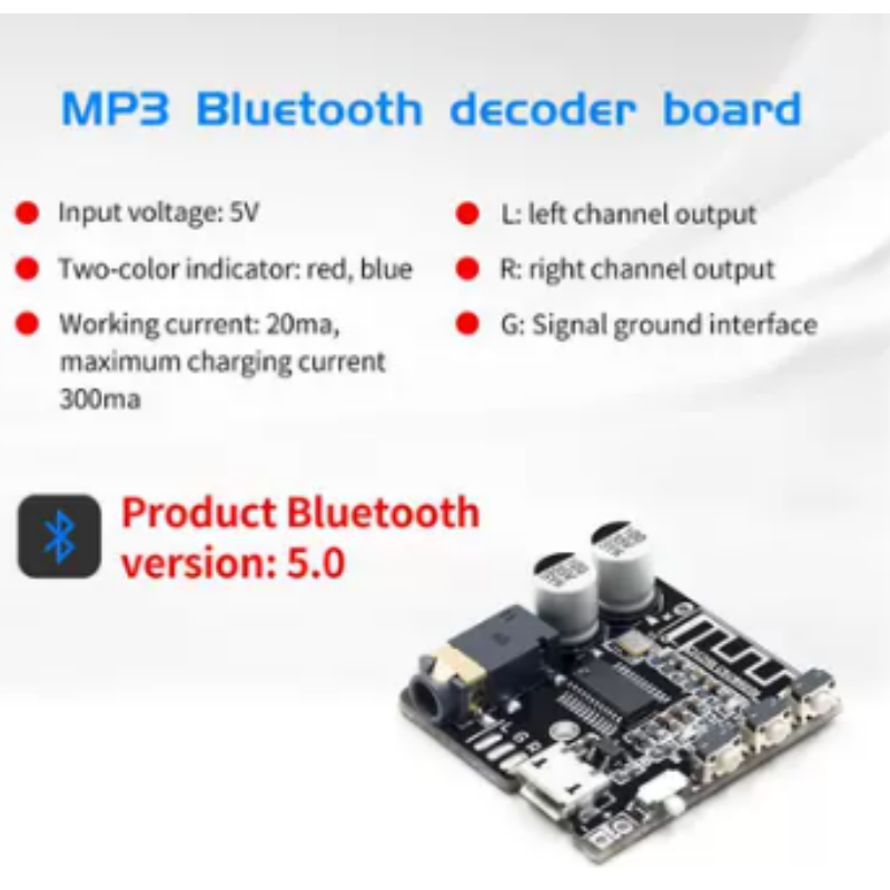 Lossless car audio amplifier DIY module Bluetooth audio receiving and decoding board 5.0VHM-314 MP3