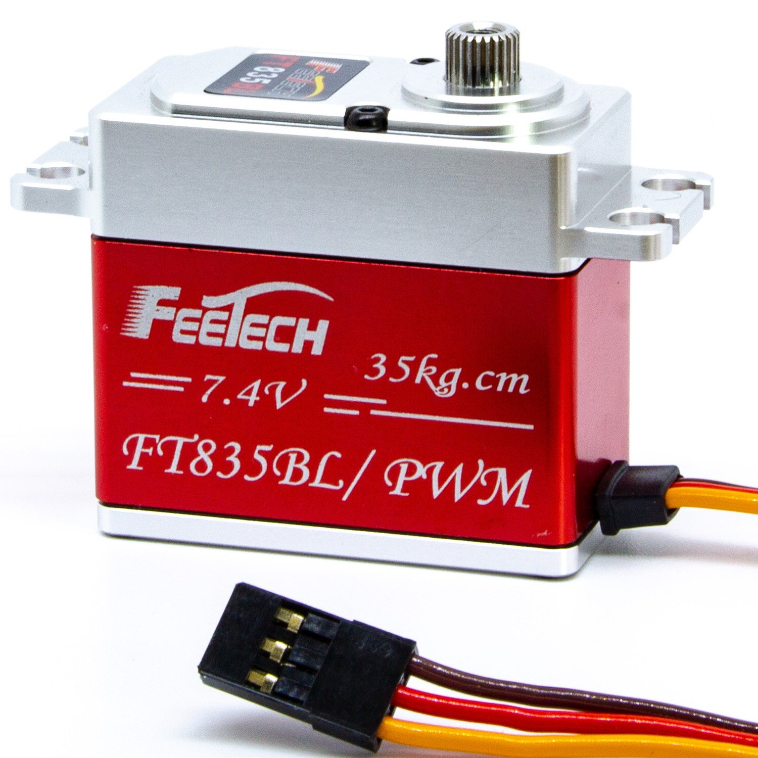 35KG Digital Metal Servo 1/8 1/10 RC Car Baja TRX4 Crawler Truck High Torque Brushless Servo FT835BL Servo Robotic Drone Toys