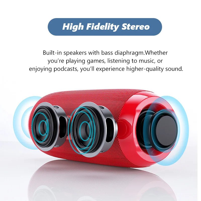 KEKAXI TG117 Powered Wireless Active Mini Portable Smart Karaoke Dj Party Car Gaming Stage Accessories Speakers