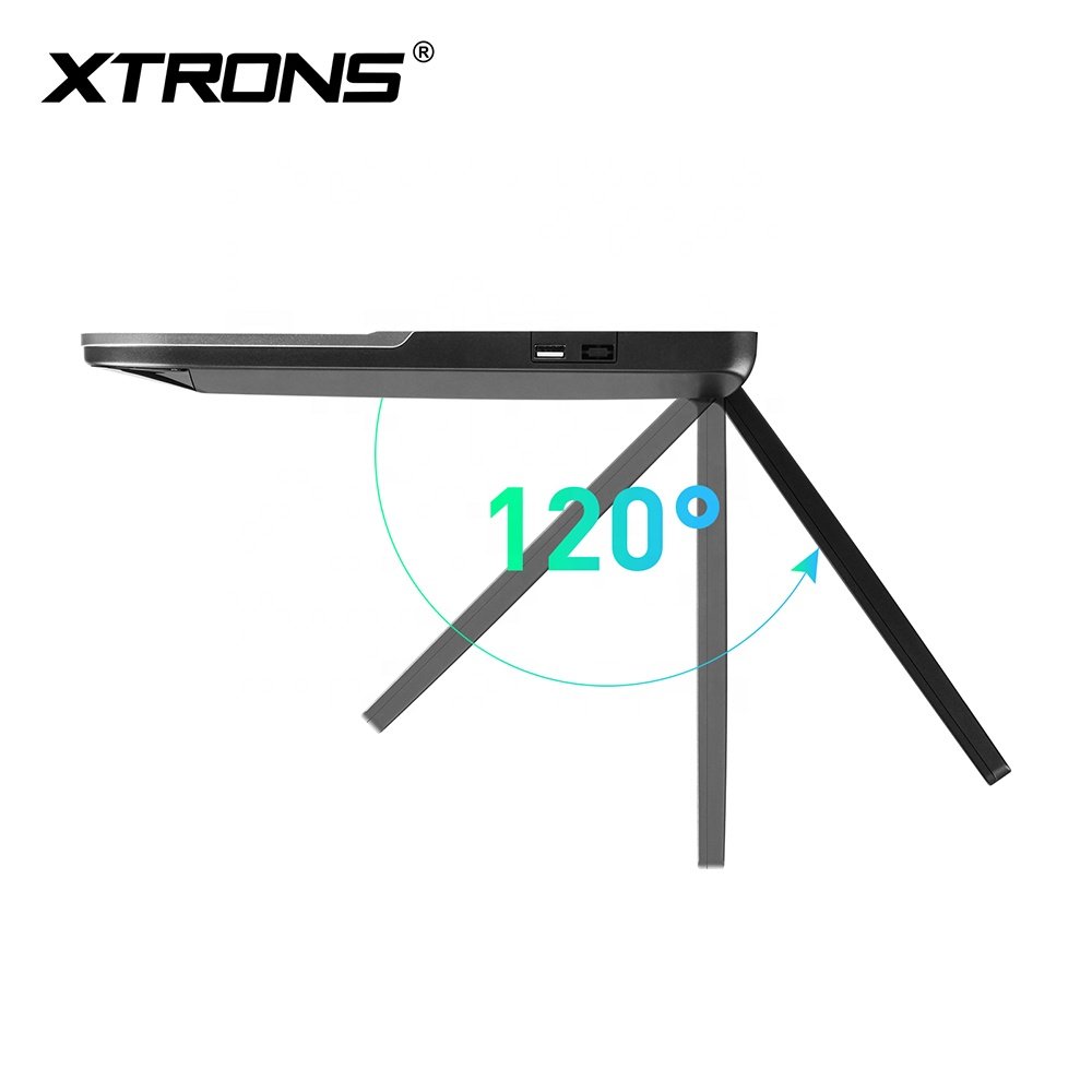 XTRONS 14" Ultra Thin Car Roof Monitor With Ambient Light Built in Speaker HD in Dual AV in IR/FM Transmitter Car TV