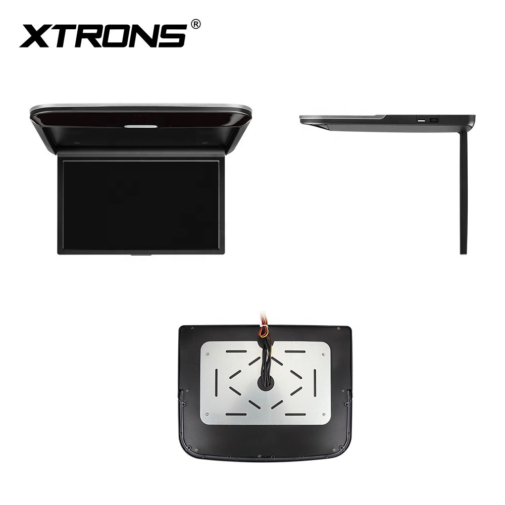 XTRONS 14" Ultra Thin Car Roof Monitor With Ambient Light Built in Speaker HD in Dual AV in IR/FM Transmitter Car TV