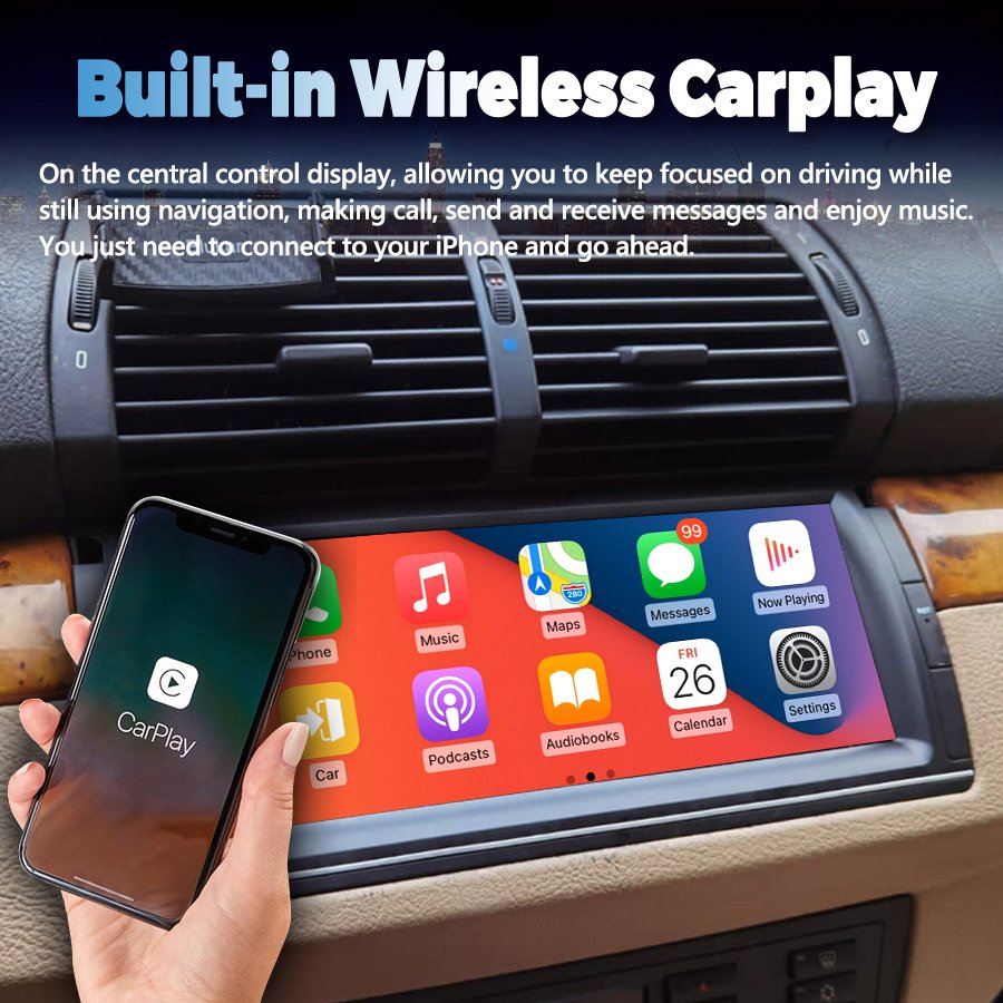 8G+128GB 2DIN Car Radio Android 13 Screen For BMW 5 E39 X5 E53 M5 E38 1994-2007 GPS Stereo Audio Autoradio Navigation Carplay