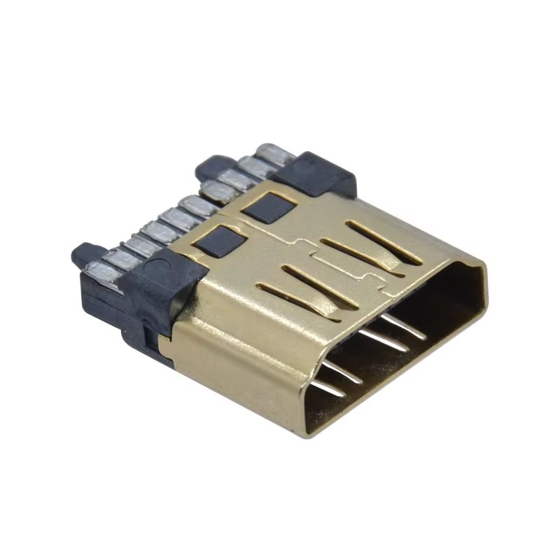 USB HD audio/video Transmission 20 Core Auto Soldering Female Connector Multimedia Interface Metal/Plastic Sleeve Socket
