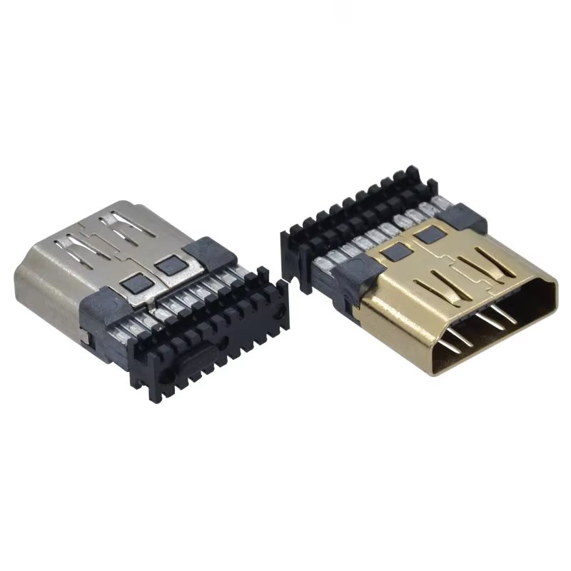 USB HD audio/video Transmission 20 Core Auto Soldering Female Connector Multimedia Interface Metal/Plastic Sleeve Socket
