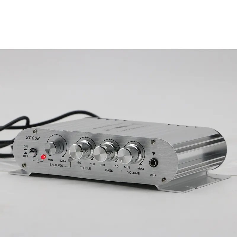 Cheap ST-838 Metal Audio Mixer Powered Stereo Sound Professional Mini Amplifier Mini Power Amplifier Car Audio Oem