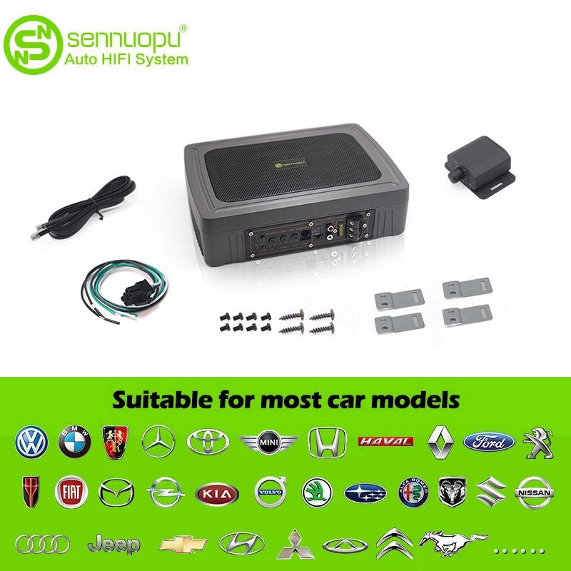 Sennuopu T6 Bass Active Subwoofer Amplifier Car Speakers Under Seat Audio Sub Woofer Car Subwoofer