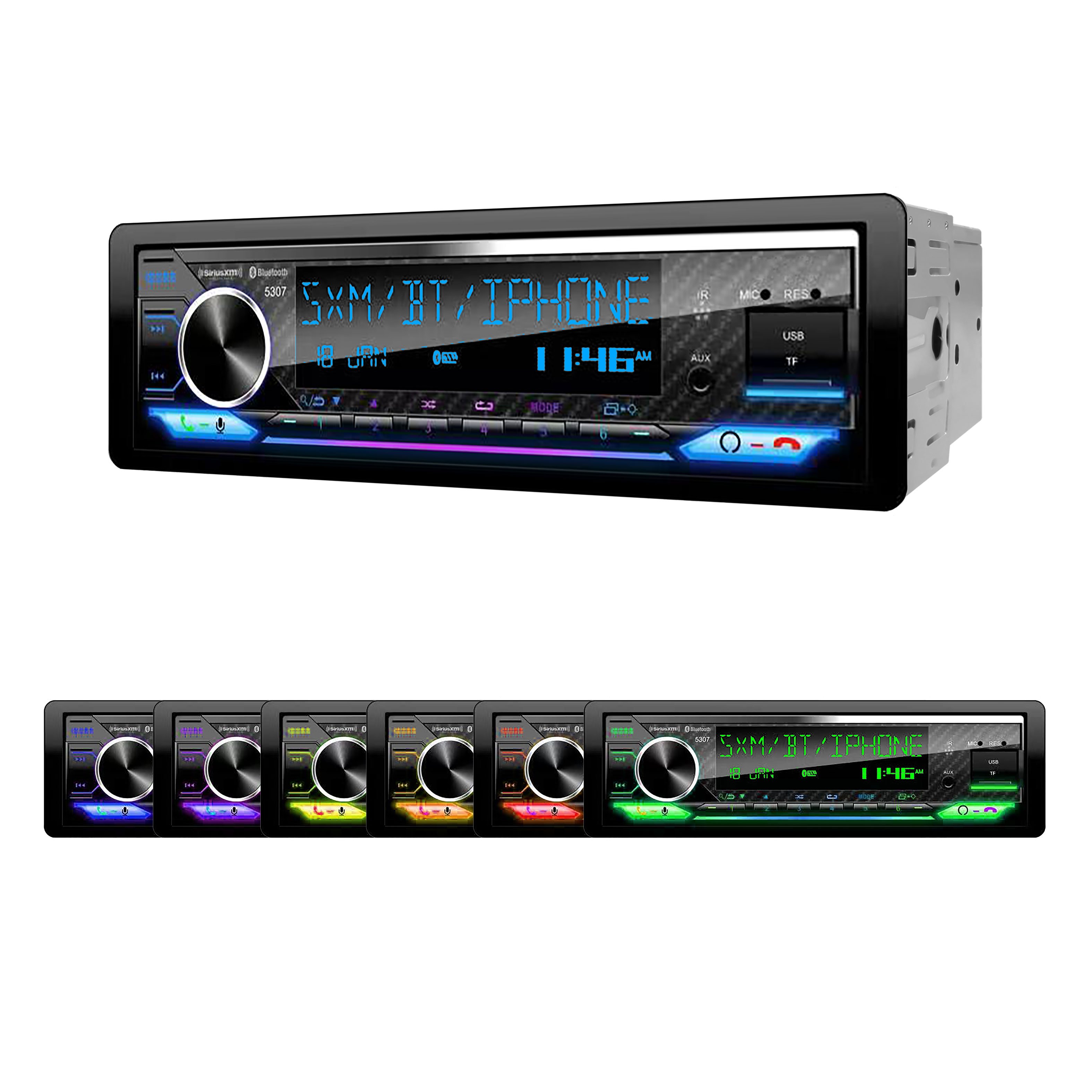 Big Power Subwoofer Set 40 Band EQ Special Amplifier IC DSP HPF LPF DTA DEMON Car Stereo Radio Mp3 Player with Charging