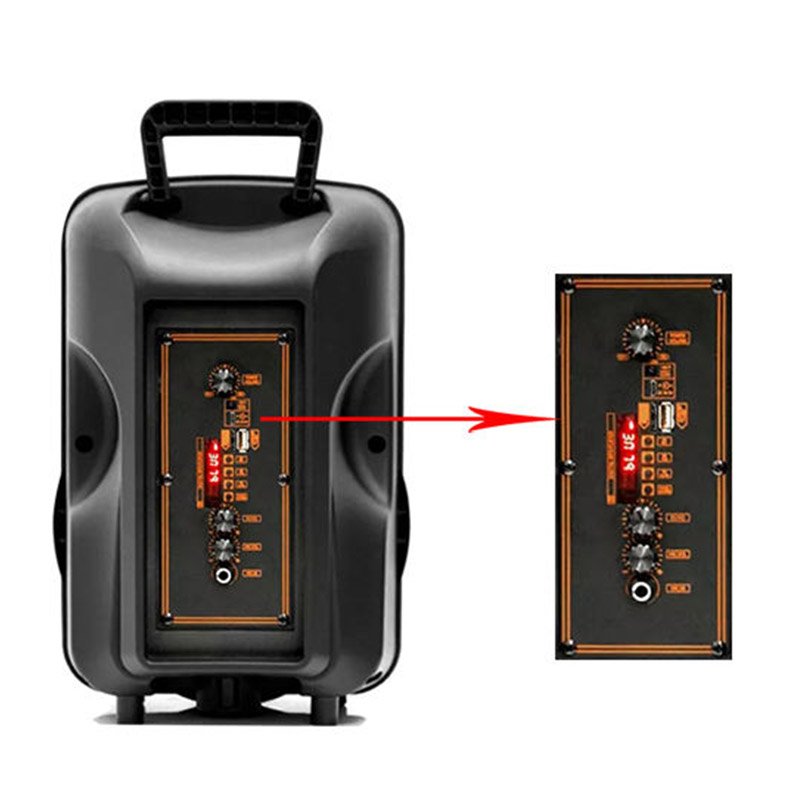 Hot Selling Multifunctional Plastic Super Bass Dual Subwoofer Karaoke Portable Speaker