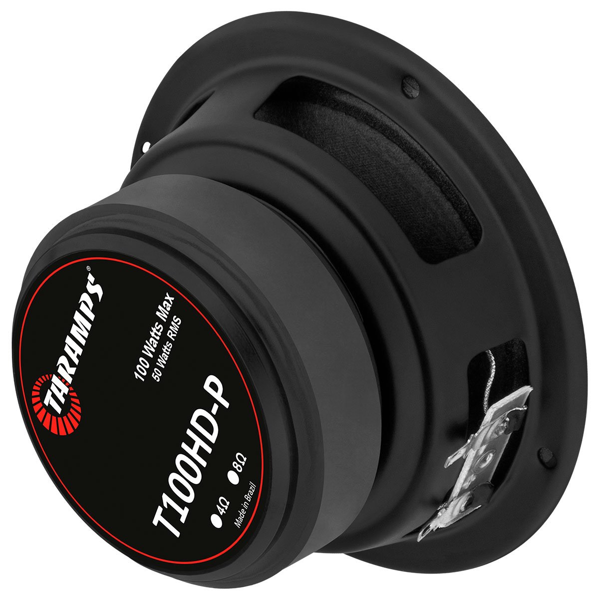 Taramps 4" T 100HD-P Loudspeaker 4 or 8 Ohms 50 Watts Rms 100W Musical Power Full Range CarAudio Speaker 4Inch Compact for Doors