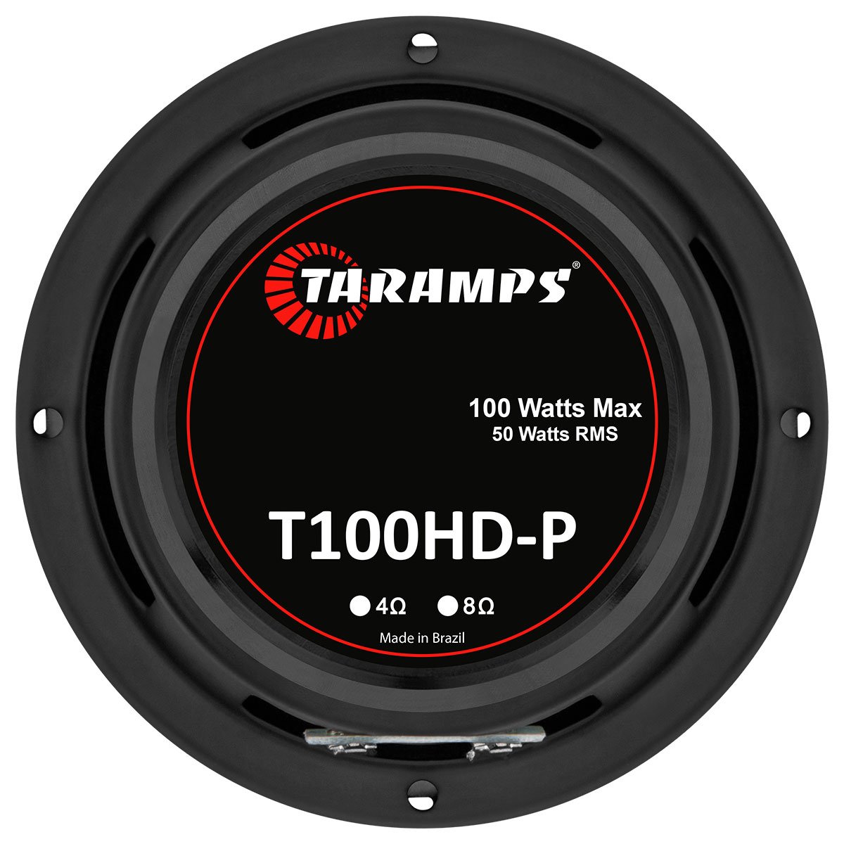 Taramps 4" T 100HD-P Loudspeaker 4 or 8 Ohms 50 Watts Rms 100W Musical Power Full Range CarAudio Speaker 4Inch Compact for Doors