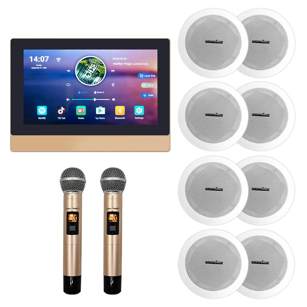 Android System Screen Home Audio Amplifier 7 Inch Newest in Wall Amplifier Theater System