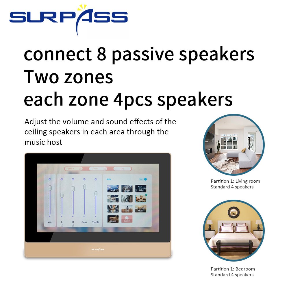 Android System Screen Home Audio Amplifier 7 Inch Newest in Wall Amplifier Theater System