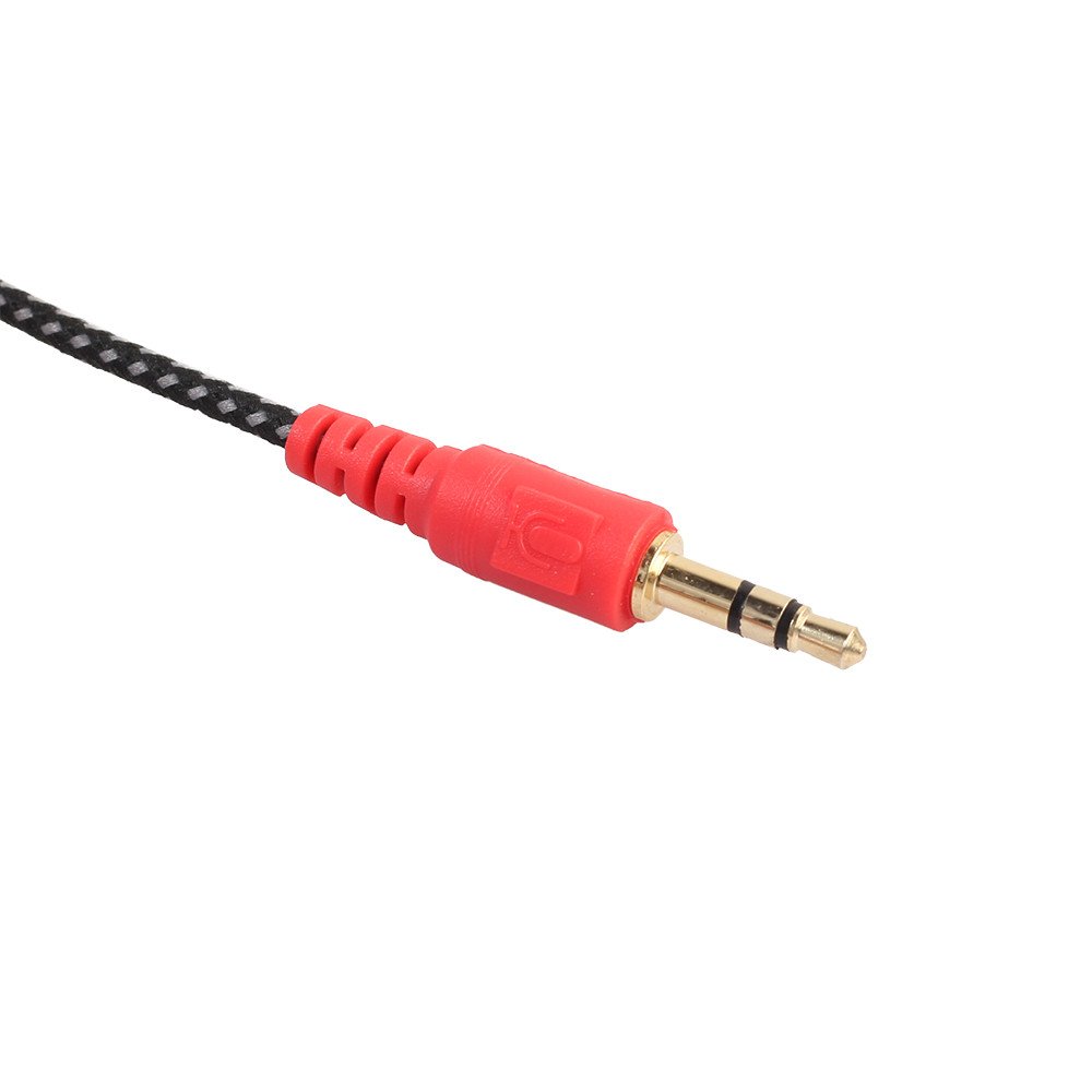 Audio Adapter Cable 3.5mm Y Splitter 2 Jack Male to 1 Female Headphone Mic Woven Net High Quality Accessories
