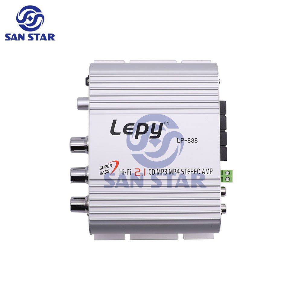 Lepy LP-838 Mini HiFi 2.1 Car Integrated Stereo Audio Amplifier