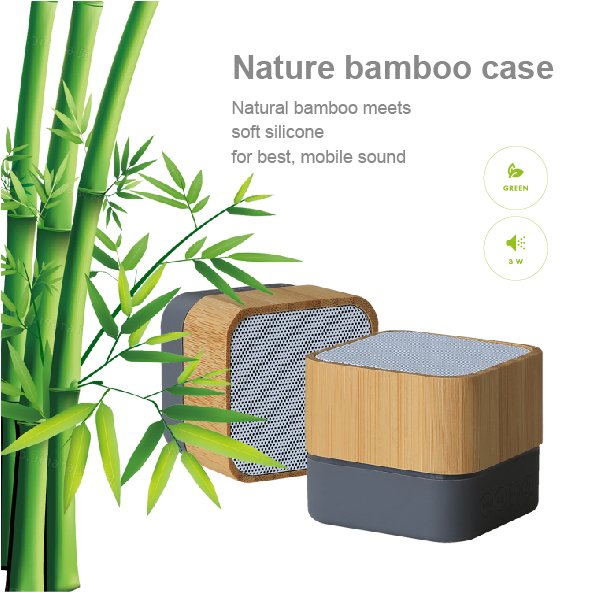 Bamboo Music Sound 3W Powered RGB Wireless Mini Portable bluetooths Speakers