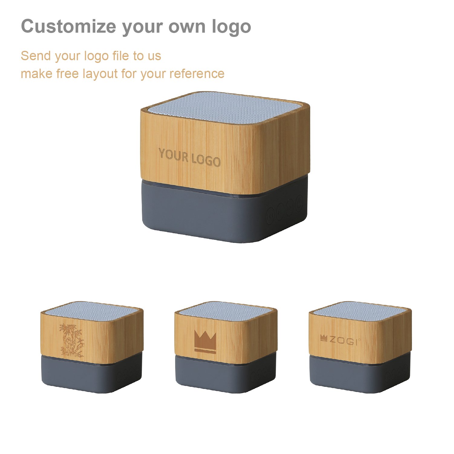 Bamboo Music Sound 3W Powered RGB Wireless Mini Portable bluetooths Speakers
