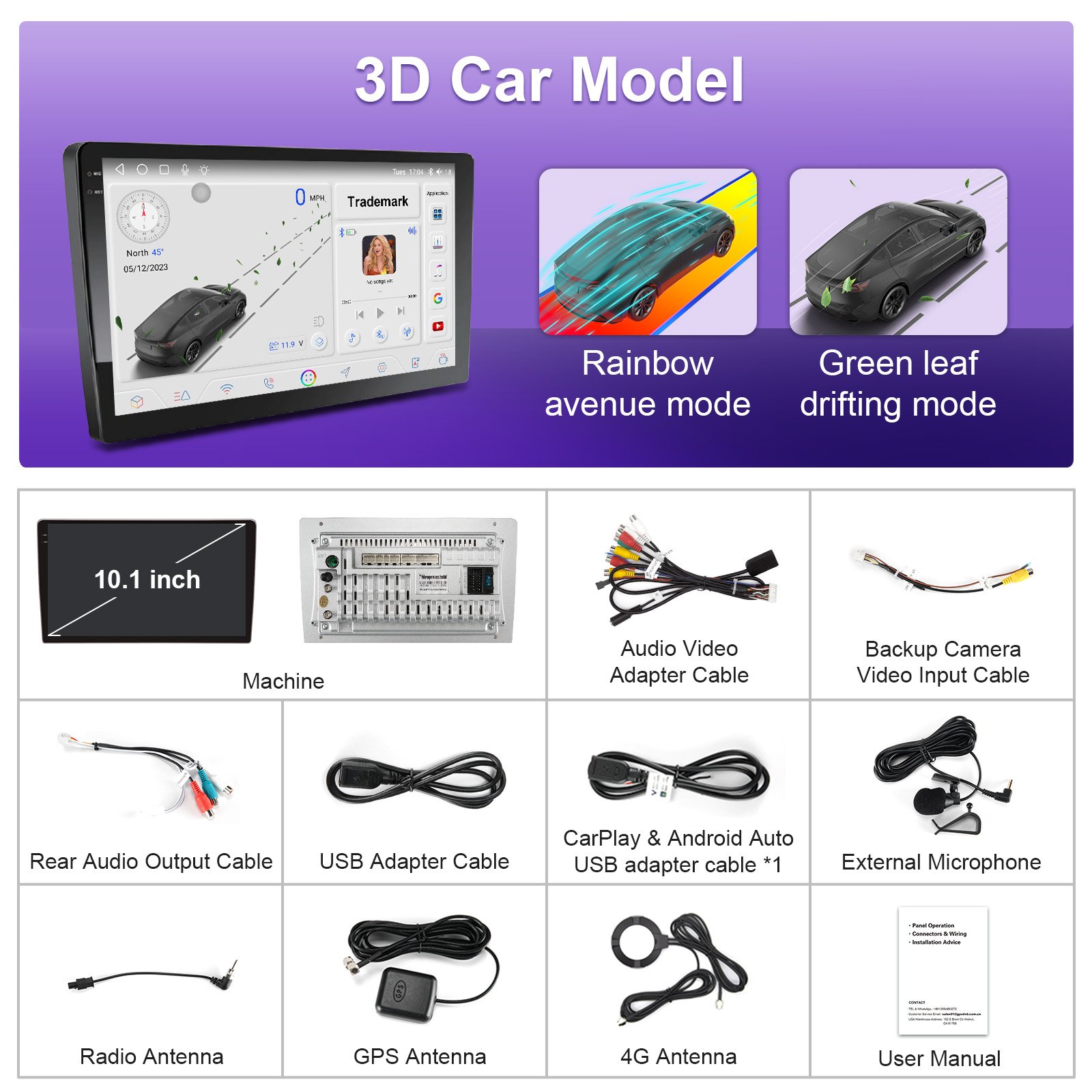 9 Inch HD Touch Screen Car Radio AM/FM Car Stereo Car Music Player