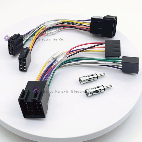 Custom Auto Stereo Car Radio Wire Harness Car Audio Connector Android Power Harness Volkswagen/Audi/bm ISO Radio Video Cable