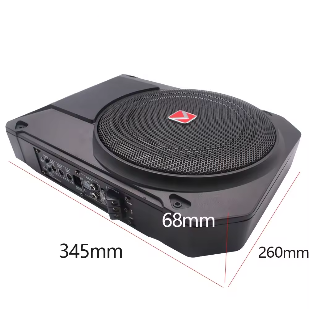 Wholesale 10 Inch Car Audio Modified Small Steel Cannon 12V Active High-power Ultra-thin Slim Car Subwoofer