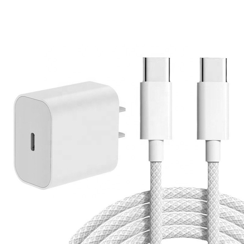 Popular Products 2024 Colorful Design Fast Chargers C To C Fabric Charging Cable 1m 3ft Usbs Chargering Mobile Phone Flex Cables