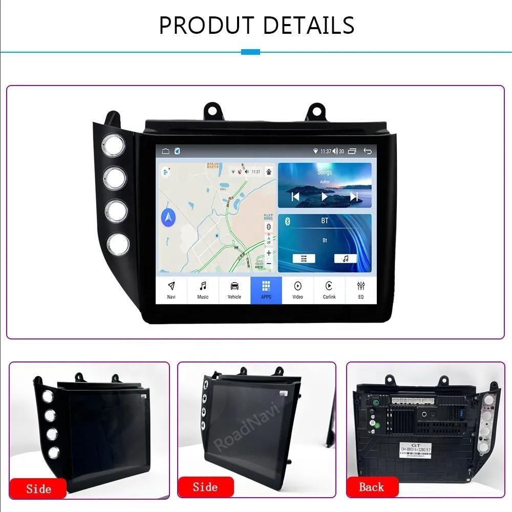 10.4'' RoadNavi Android 13 Car Radio AC Panel for Maserati GranTurismo GT GC 2007-2017 Car Dvd Gps Wifi 4G Dsp Carplay 360