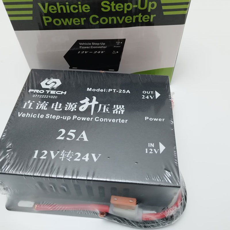 Shanghai Manufacturer Hot Sell Amplifier Power Transformer 12V to 24V 25A Dc Converter Step up Converter for Car