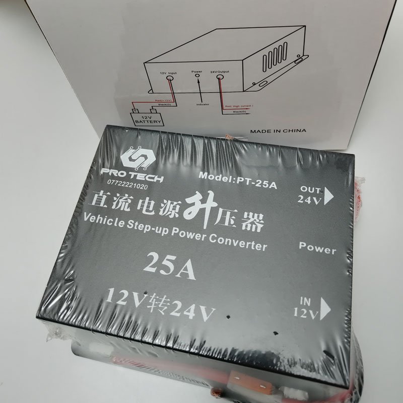 Shanghai Manufacturer Hot Sell Amplifier Power Transformer 12V to 24V 25A Dc Converter Step up Converter for Car