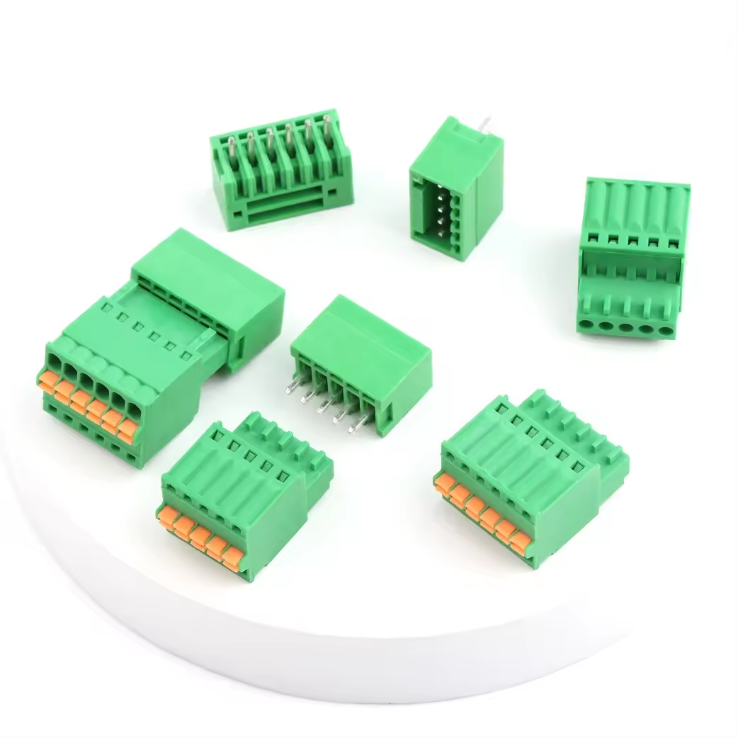 Aimer 2P-10P GZ15EDGVC-2.5 Pluggable Terminal Block 2.54 Spring Loaded Welding Free 2.54mm Terminal Block Connectors