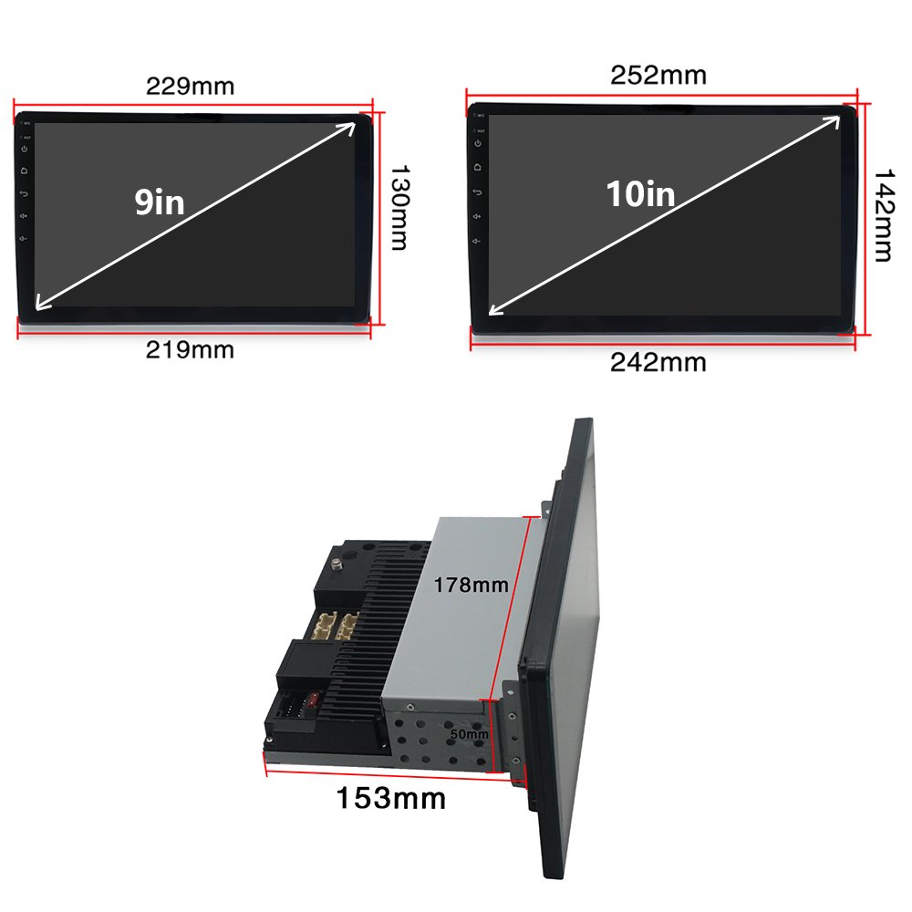 Single 1 Din Car Stereo Android 13 Car Radio With Gps Video Wireless Carplay Android Auto IPS Touch Screen in Dash Head Unit