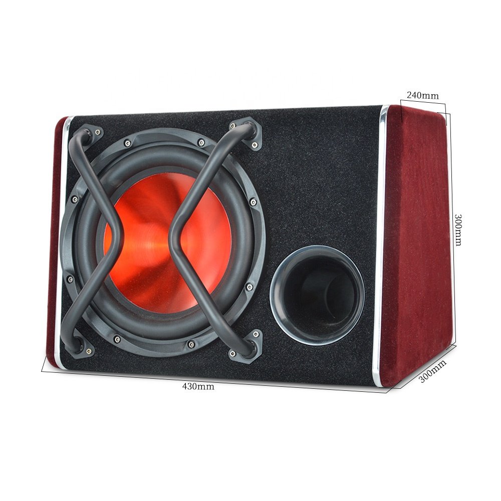 Farctory Wholesale New 2000W Trapezoid Car Super Bass 10 Inch Active Car Subwoofer 10" Car Active Amplifier Subwoofer