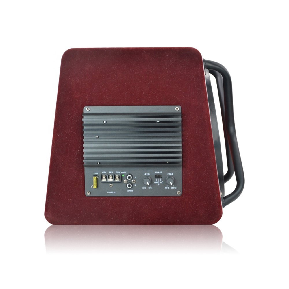 Farctory Wholesale New 2000W Trapezoid Car Super Bass 10 Inch Active Car Subwoofer 10" Car Active Amplifier Subwoofer