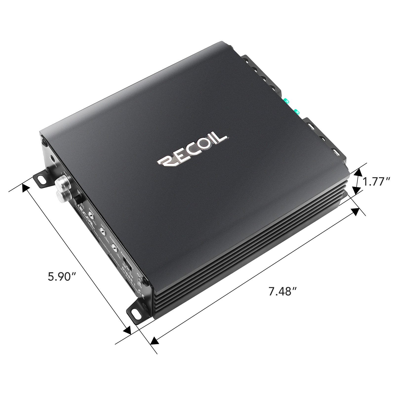 DI600.1 Class-D Car Audio Mono-block Subwoofer Amplifier 1200 Watts Max Power 2/4 Ohm Stable, Mosfet Power Supply, Remote Bas