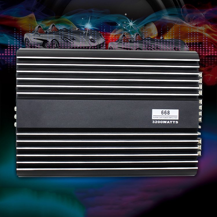 Music Amplifier for Car 4 Channel 12V Class AB High Power 4-way (668)