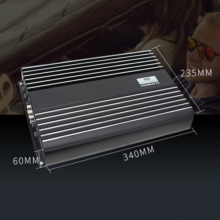 Music Amplifier for Car 4 Channel 12V Class AB High Power 4-way (668)
