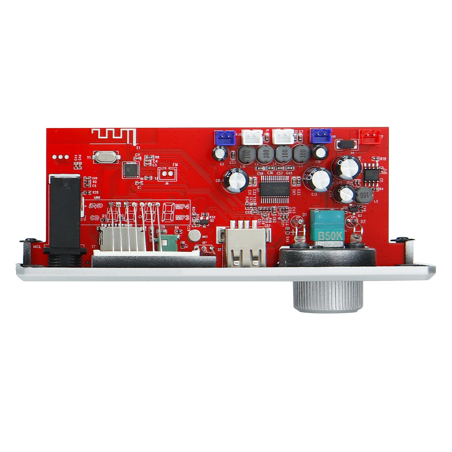 2*40W Hands-Free Bluetooth 5.0 MP3 Decoder Board 80W Amplifier FM Radio Module Car Audio System Supporting FM TF USB AUX