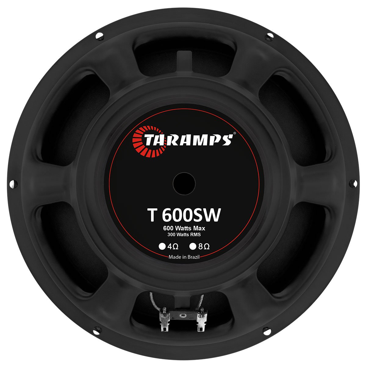 Taramps 10" T 600SW 4 or 8 Ohms Car Audio Speaker 300 Watts Rms 600W Max Woofer Mid Bass to Mid High Loudspeaker 10 Inches Full