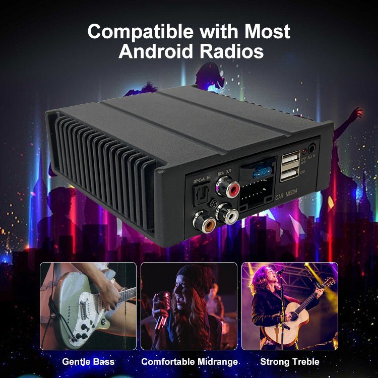 Customized New Product Android 80WX4 Car Audio Amplifier Processor Dsp Car Amplifier