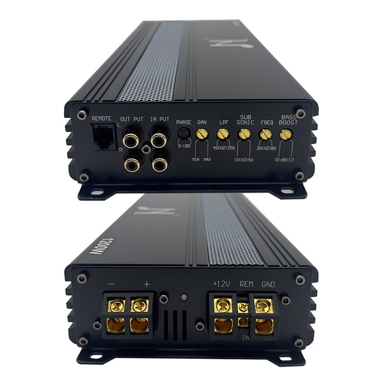 1200W Class D Car Sound Amplifier 1 Channel 12V Audio Amplifier Strong Power Monoblock Car Amplifier