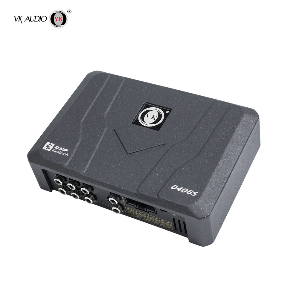 Wholesale 6*60W Car Audio DSP Speaker Amplifier 6-Channels with Electric Horn Design Aluminium ABS Material Manufacturer Direct