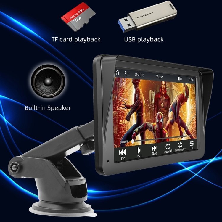 B5300 Portable Car Player Blue-tooth MP5 Player with 7 Inch HD Screen for CarPlay U Disk TF Card