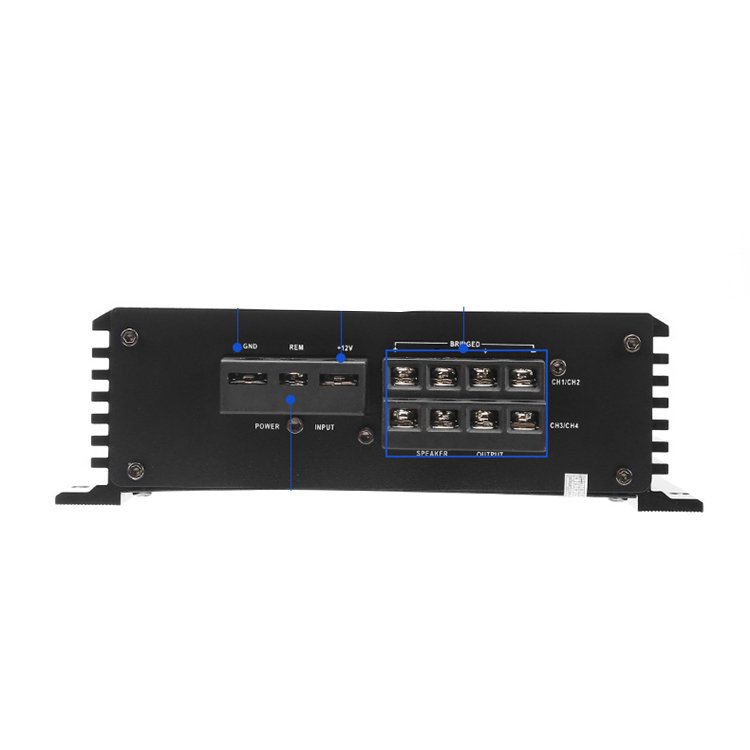 4 Channel Car Amplifier 12 Volt Lamp Technology Class AB Hight Power Amplifier for Car(BK80.4)