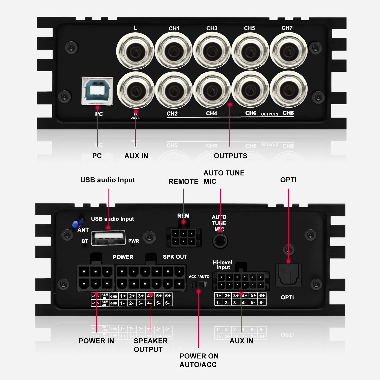 AudioWinner S68.6D HiFi Full Range Amplifier Epicentro Para Amplificador De Carro with DSP Controller