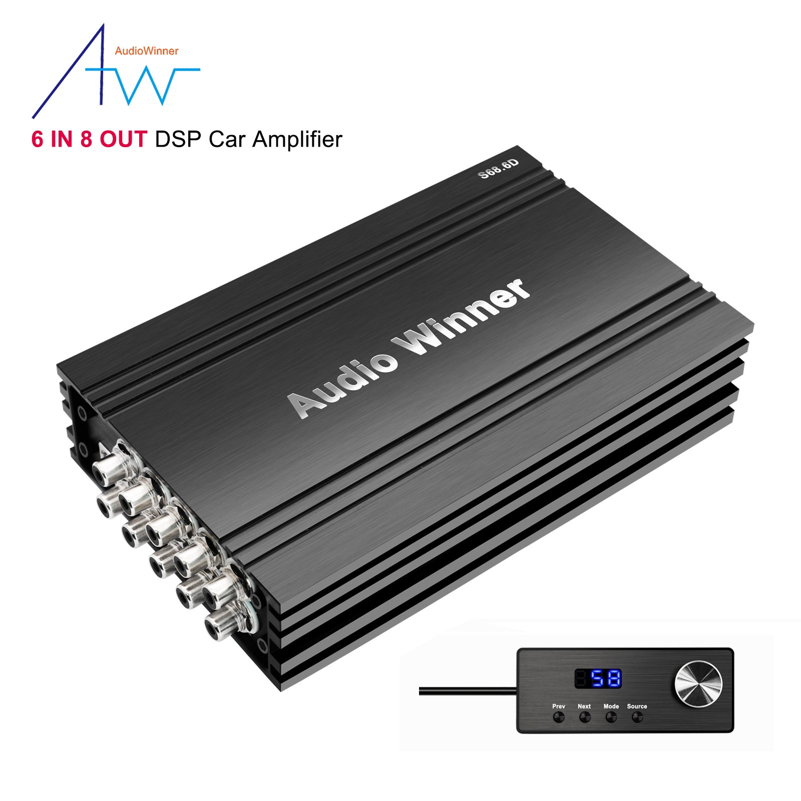 AudioWinner S68.6D HiFi Full Range Amplifier Epicentro Para Amplificador De Carro with DSP Controller
